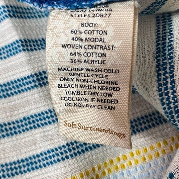 Soft Surroundings Medium Top Striped Zipper Back - Picture 7 of 7